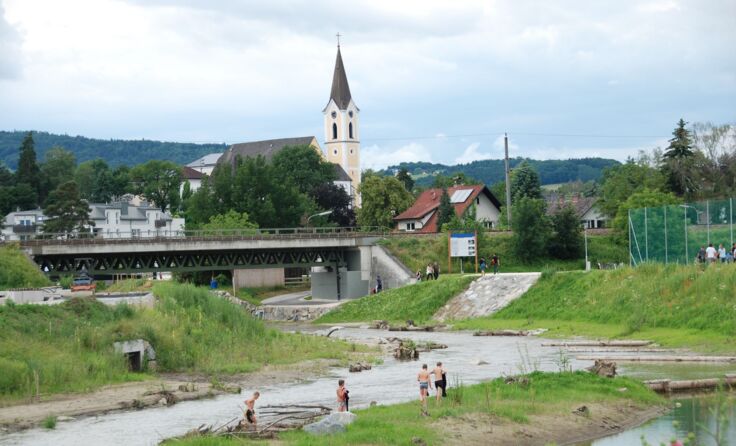 Die renaturierte Gusen wird bereits gerne als Freizeit- und Naherholungsmöglichkeit genutzt.