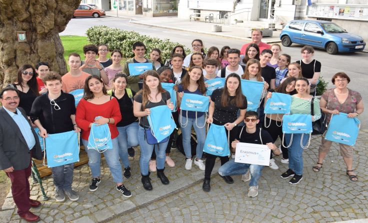 Schüler aus Italien und Katalonien (Spanien) nehmen am Erasmusprojekt teil.