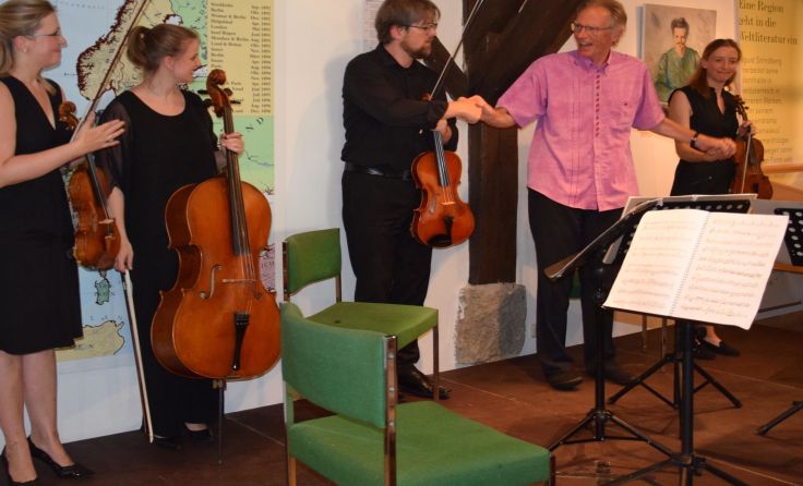V. l. Julia und Lisa Kürner, Thomas Koslowsky, Ingo Ingensand, Elisabeth Eber Foto: maf