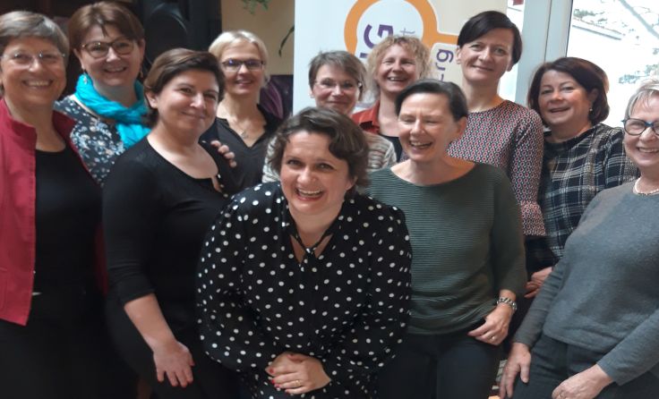 Gruppenbild des Frauenberatungs-Teams mit Martha Leeb (Mitte) Foto: maf