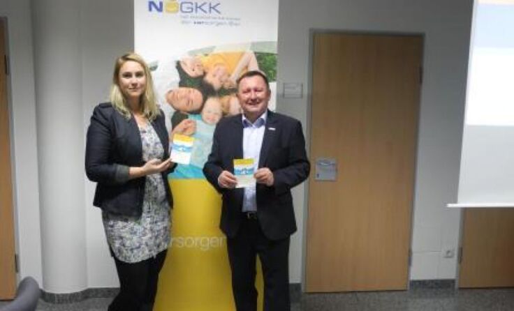 Die Vortragende Elke Prochazka und Wolfgang Ebert, Serviece-Center Leiter. 