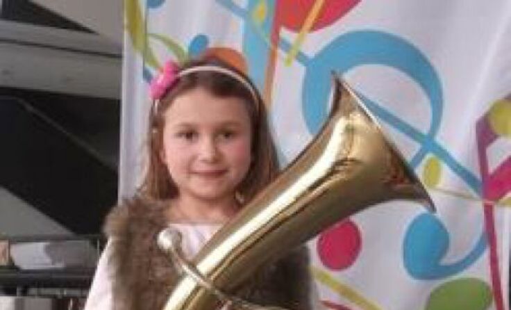 Victoria Hirsch schaffte in der Altersgruppe A den ersten Platz am Tenorhorn.