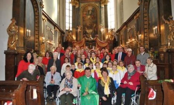 Gruppenbild nach dem Krankengottesdienst.