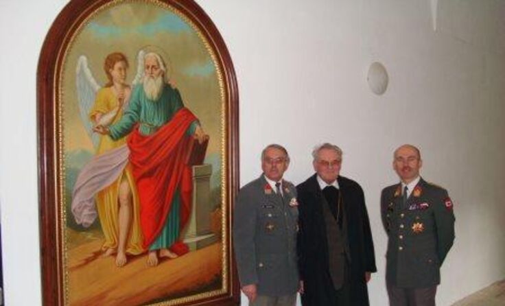 (Von links): Karlheinz Piringer, Abt Wolfgang Wiedermann und Reinhard Lemp.