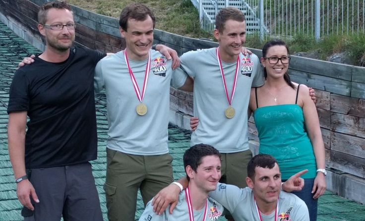 Siegerstaffel mit Betreuer