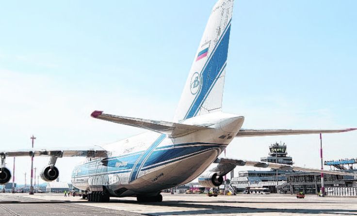 Die Abfertigung der Antonov 124 war für die Verantwortlichen eine Herausforderung.