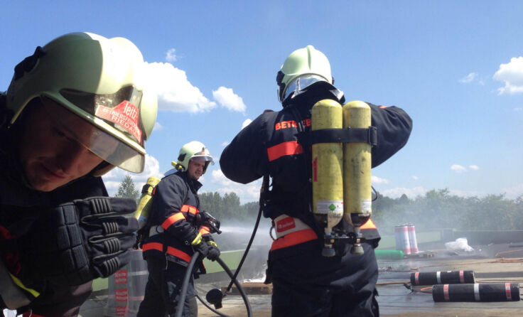 Brandalarm bei der Firma Leitz.