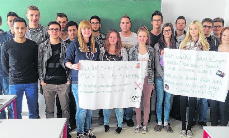 Die Schüler der HAK setzen sich für eine rauchfreie Umwelt ein.