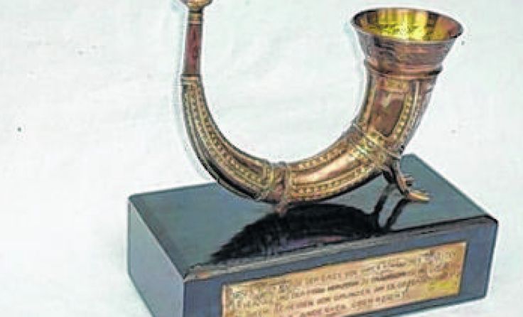 Dieses Horn wurde dem Gmundner Männergesangsverein als Andenken überreicht.