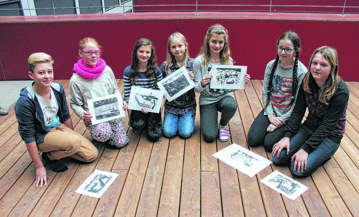 Die Schüler zeichneten für den guten Zweck.