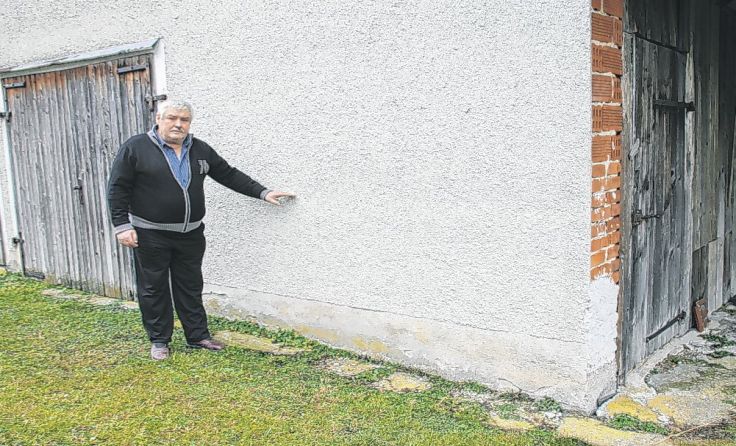 So hoch stand das Hochwasser auf dem Grundstück von Ferdinand Danzer. 