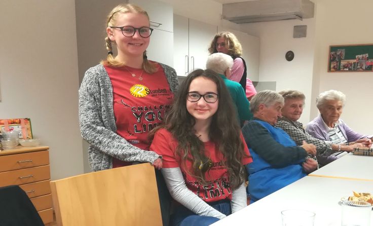 Die Jugendlichen waren auch im Betreubaren Wohnen in Grieskirchen im Einsatz.Foto: youngcaritas