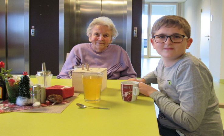 Martin beim Kaffeeplausch