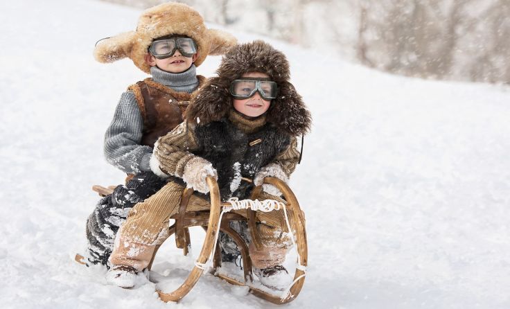 Auf die Rodel und los geht‘s. Foto: Vasilyev Alexandr/Shutterstock.com