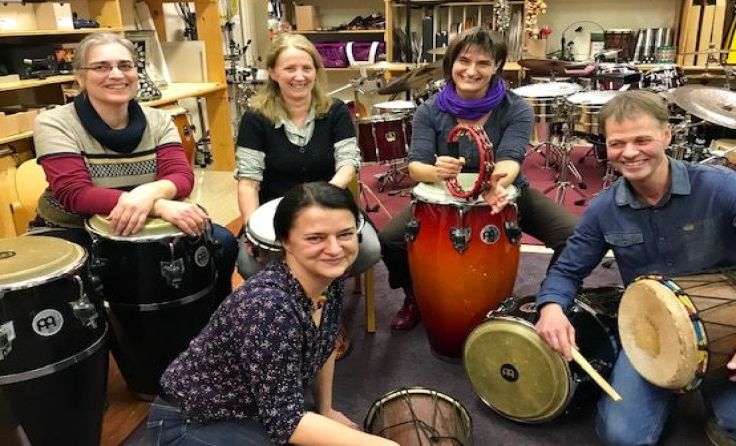 Die Musikschüler zeigen am Festival in Freistadt ihre Trommelkünste. Foto: privat