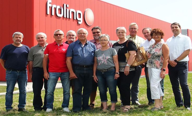 Die ÖGB Pensionisten beim Betriebsbesuch bei der Firma Fröling. Foto: ÖGB
