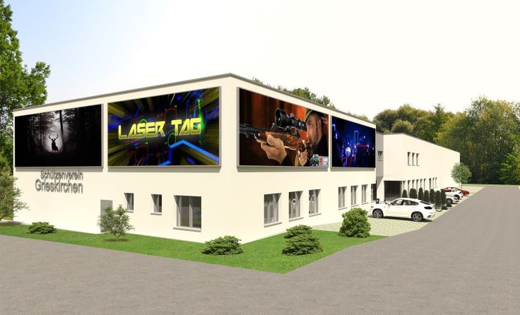 So soll das neue Schießzentrum in Taufkirchen aussehen. Foto: Visualisierung/Taubinger