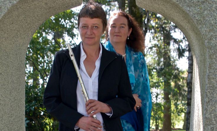 Margit Eilmannsberger und Eva Leitner treten als DuoCantoTraverso auf.Foto: Eilmannsberger