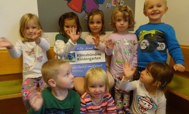 Der Kindergarten in Wallern ist nun Klimabündnis-Mitglied. Foto: Gemeinde