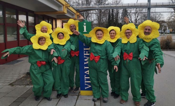 Die Maskierung des Vitalwelt-Teams gehörte zu den originellsten. Foto: Verein der Kaufmannschaft