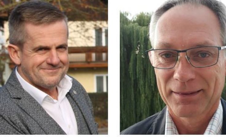 Andreas Aumayr und Wolfgang Obermayr (v.l.) legen 2021 ihre Ämter zurück.