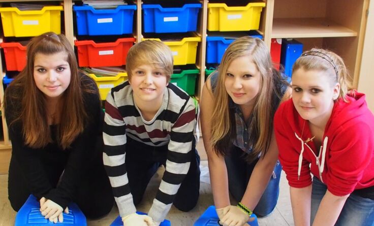 Beim Erst Hilfe-Kurs (v.l.): Magdalena Kainz, Stefan Liepold, Michelle Handl und Karin Bayer.