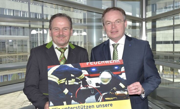 Im Bild: Bundesrat Edurad Köck (ÖVP) und Landesrat Stephan Pernkopf (r.).