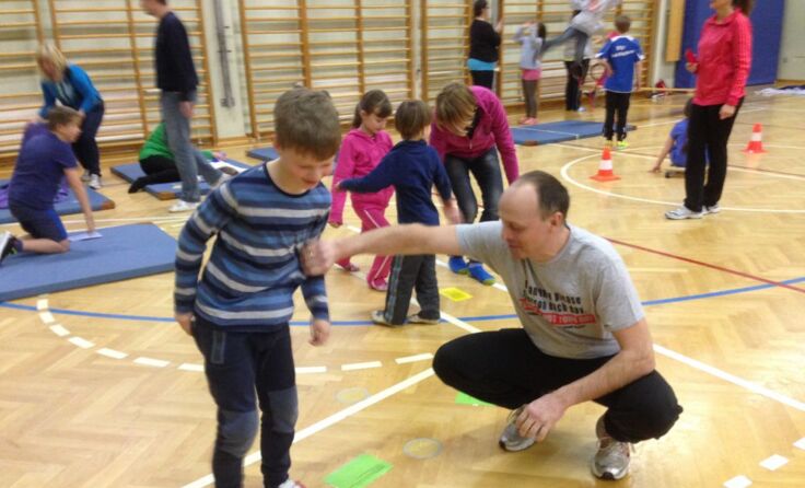 Kinder und Eltern konnten gemeinsam trainieren.