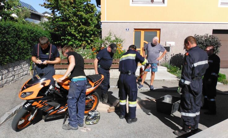 Hier "versank" das Leichtmotorrad.
