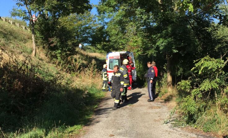 Die Feuerwehr unterstützte das Rote Kreuz bei der Bergung des Verunglückten.