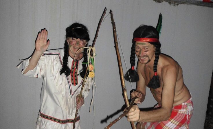 Die "Indianer" bereiteten einen Überfall vor.