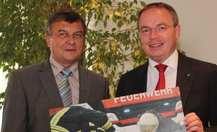 V.l.: Landtagsabgeordneter Johann Hofbauer und Landesrat Stephan Pernkopf (beide ÖVP). Foto: NLK