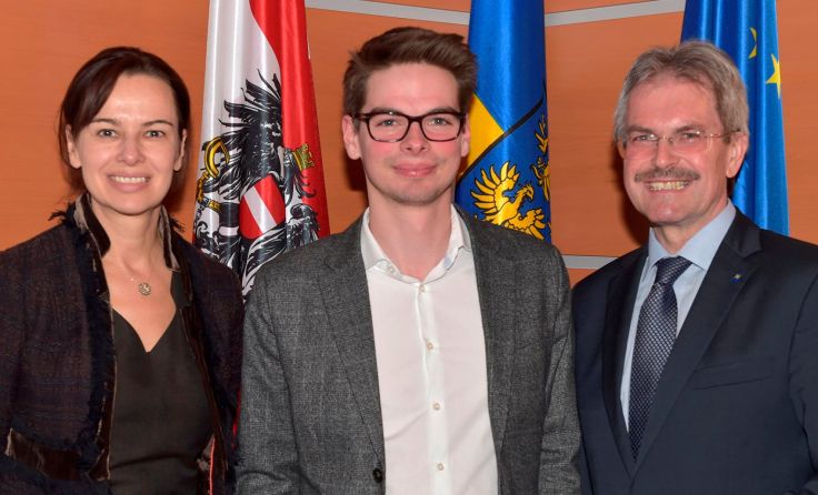 V.l.: Bundesministerin Sophie Karmasin, Michael Meindl, Landesrat Karl Wilfing. 