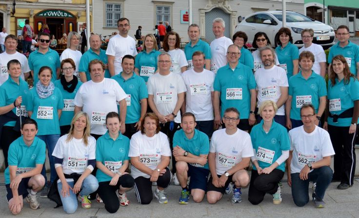 Das Team der Stadtgemeinde vor dem Start zum Stadtlauf