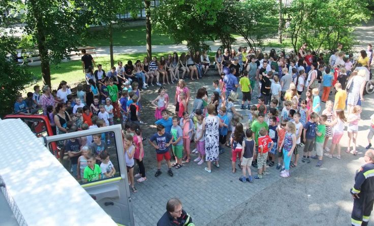 Die Schule war innerhalb von drei Minuten evakuiert.