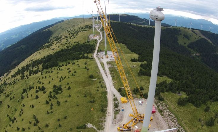 Der neue Windpark Pretul