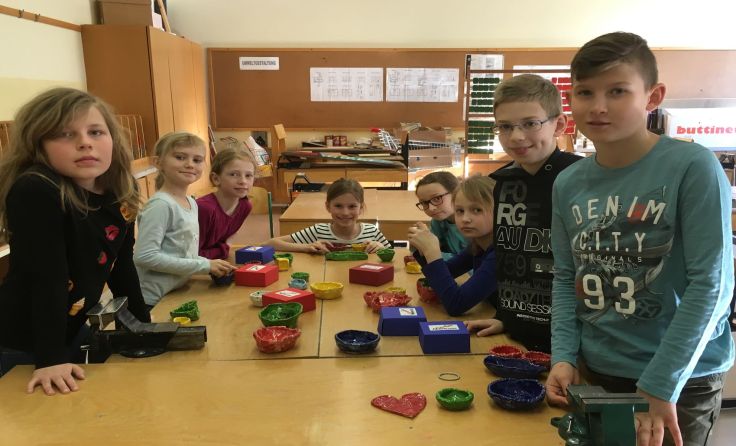 Die Volksschüler zu Besuch in der NMS.