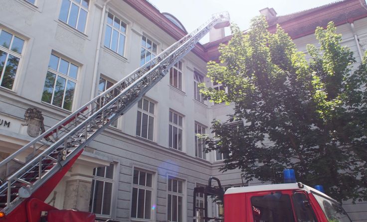 Die Drehleitern wurden getestet.