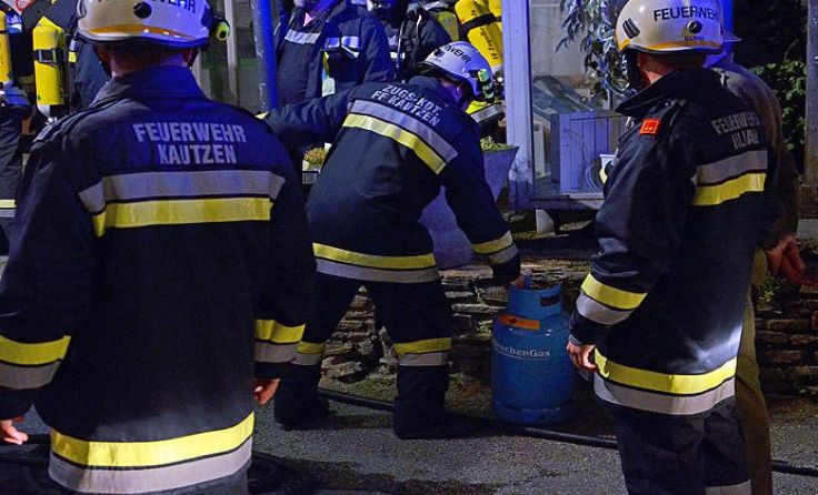 Die EInsatzkräfte konnten den Brand rasch löschen. Foto: BFK Waidhofen/Thaya - Stefan Mayer