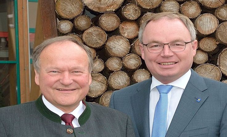 Landwirtschaftskammer Präsident Hermann Schultes (l.) und LH-Stellvertreter Stephan Pernkopf. 