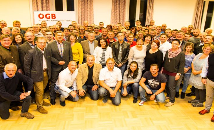 Die Waldviertler Betriebsräte und Gewerkschaftsmitglieder. Foto: Christian Biegler