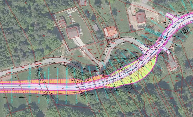 Die neue Linienführung der Straße umgeht die Serpentinen.