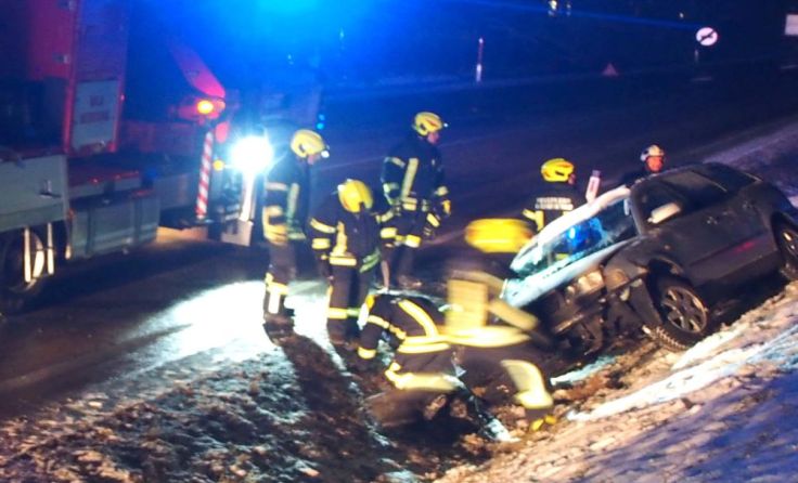 Das Fahrzeug kam im Straßengraben zum Stehen.