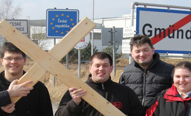 Grenzüberschreitender Jugendkreuzweg in Gmünd. Foto: Wolfgang Zarl