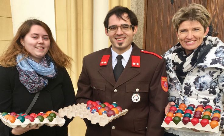 V.l.: Lisa Minihold, Stadtrat David Süß und Stadträtin Martina Diesner-Wais