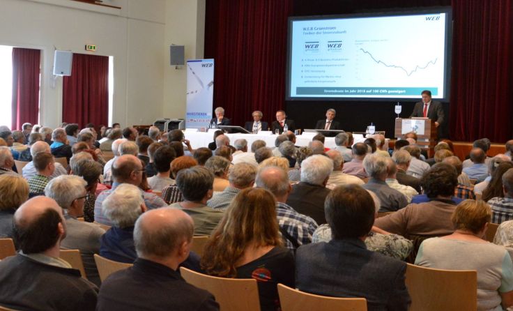 Viele Aktionäre waren zur W.E.B-Hauptversammlung in den Waidhofner Stadtsaal gekommen.