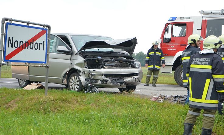 Der Unfall ereingnete sich unmittelbar vor dem Ortsgebiet.