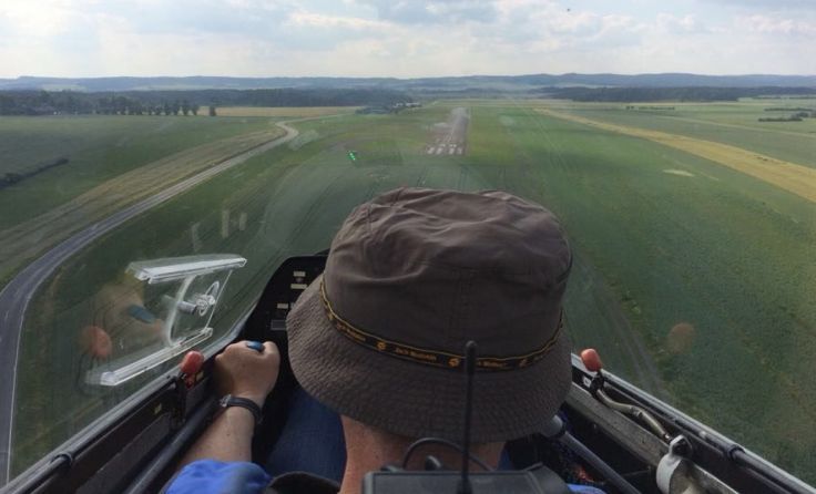 Blick aus dem Segelflugzeug