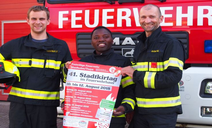 V.l.: Ferdinand Gudenus, Salfo Nikiema und Manfred Astner freuen sich auf zahlreiche Besucher