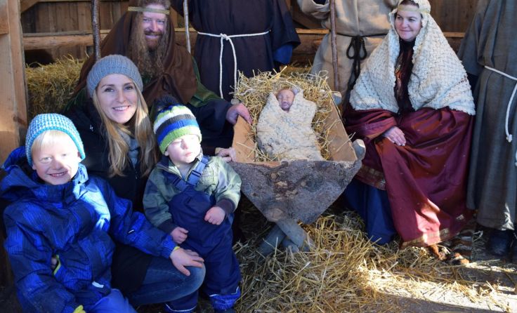 Die heilige Familie ist ein beliebtes Fotomotiv des Tierparks. Fotos: Tierpark Haag